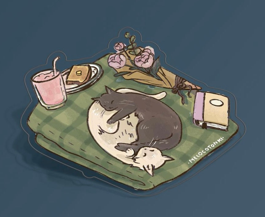 Sticker individual Gatitos Cozy 🧺