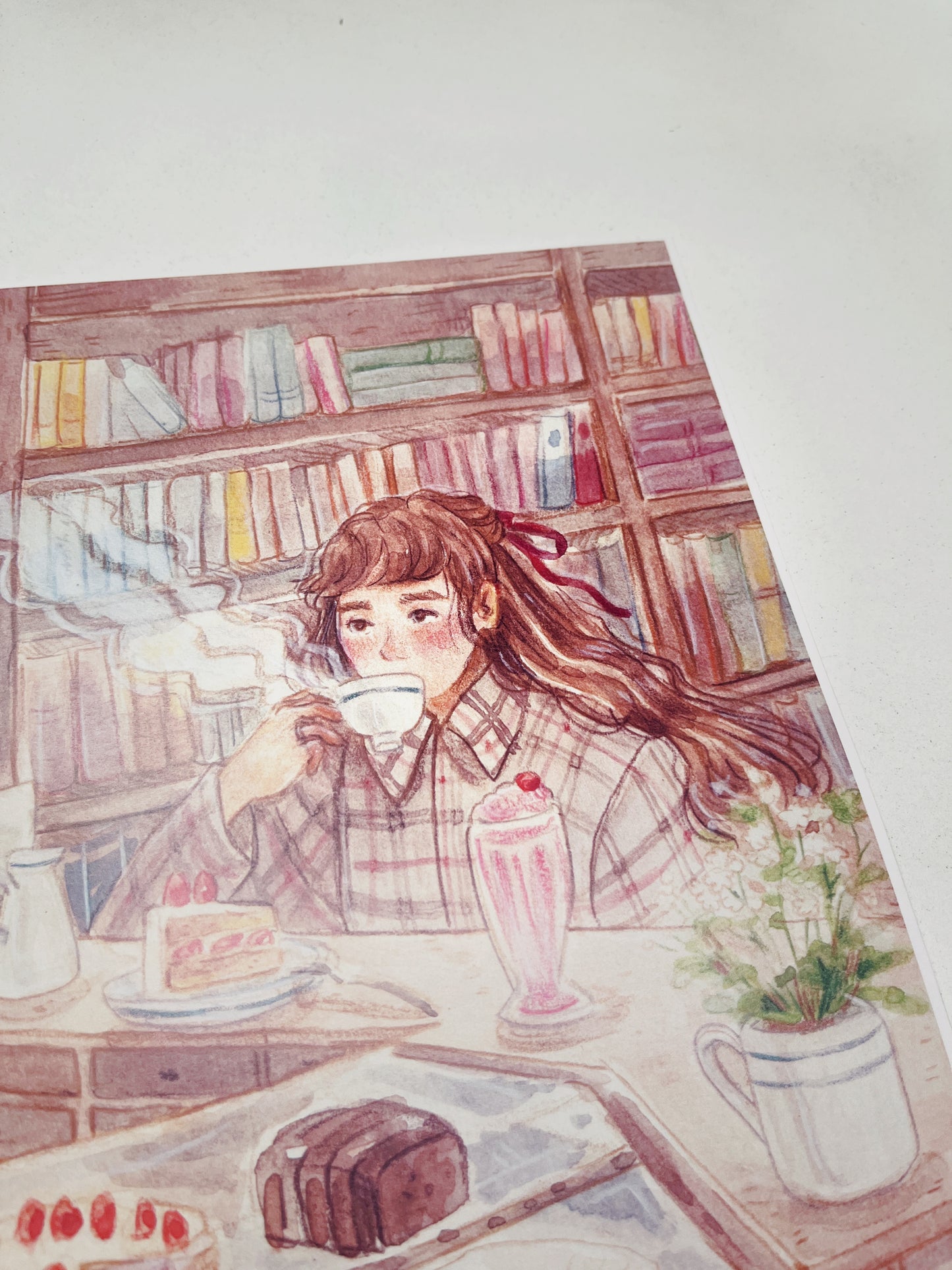 Print, cafetería, tamaño carta reproducción de ilustración