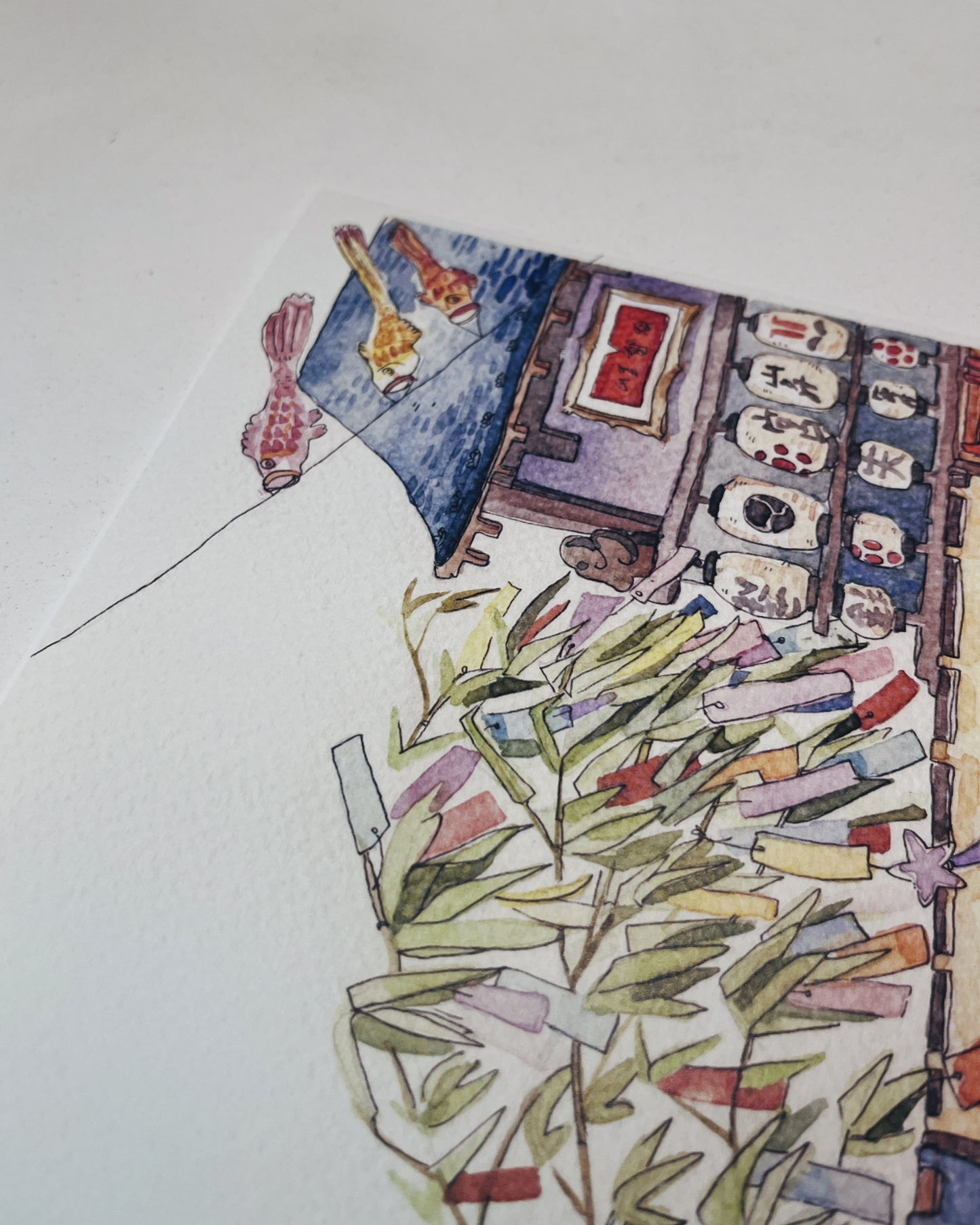 Print, Matsuri, ilustración, reproducción inspirada en Japón