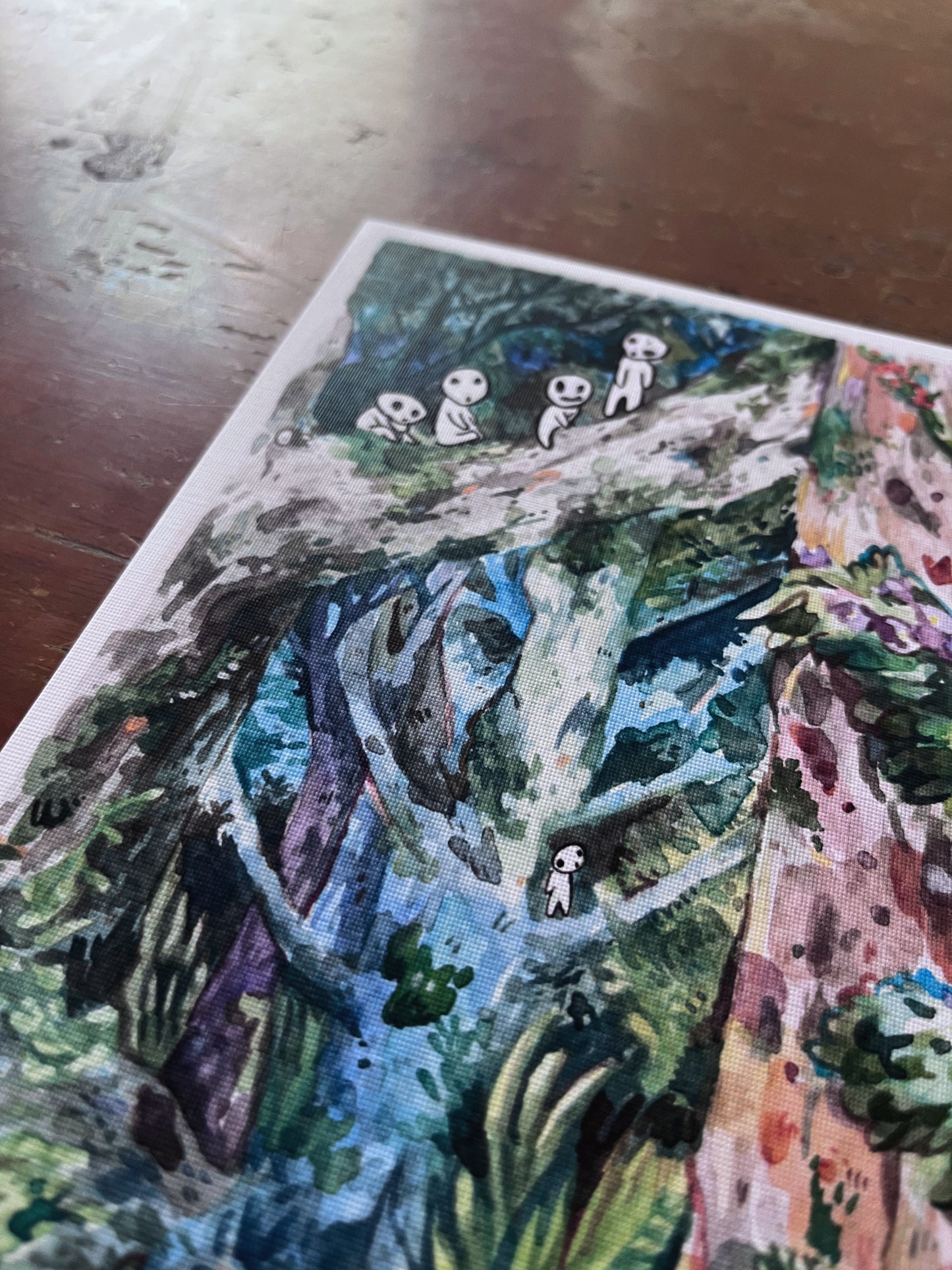 Print homenaje a Ghibli, bosque princesa Mononoke