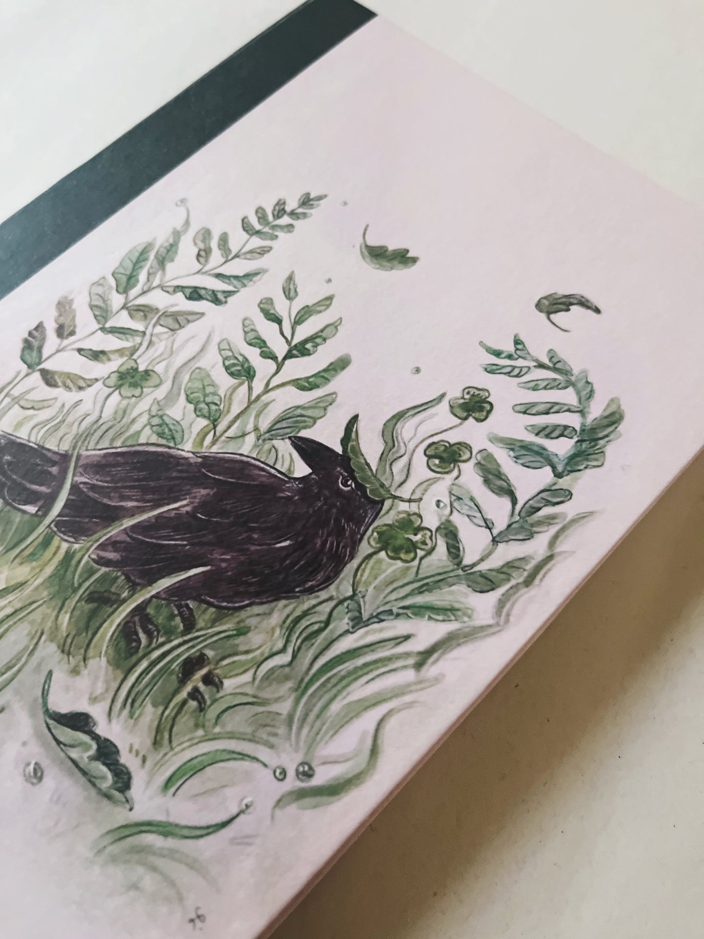 Libreta Cuervo 1/2 carta, pasta dura, cosida, cuaderno, sketchbook, bullet journal