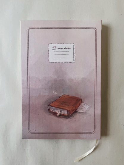 Libreta Estudio  1/2 carta, pasta dura, cosida, cuaderno, sketchbook, bullet journal