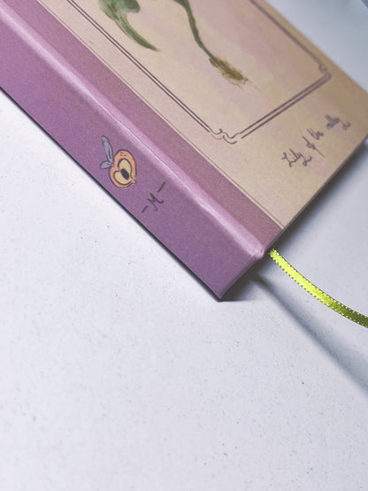 Libreta Campanillas  1/2 carta, pasta dura, cosida, cuaderno, sketchbook, bullet journal