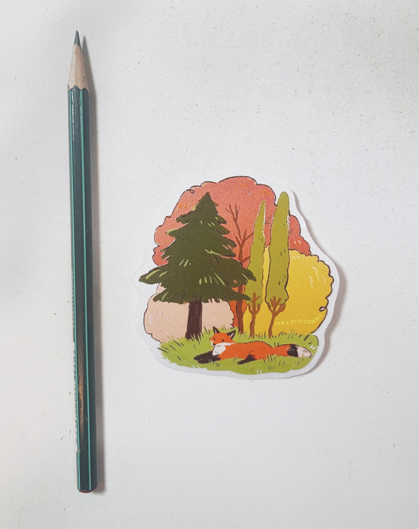 Sticker individual Zorro en el bosque 🌲