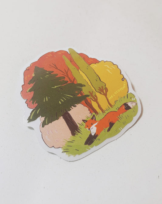 Sticker individual Zorro en el bosque 🌲