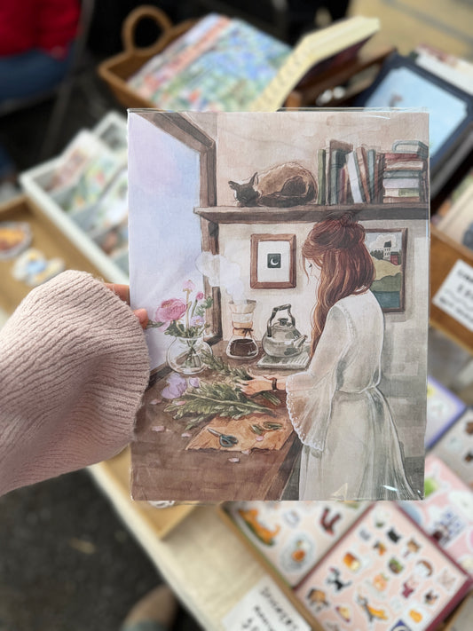 Print, Peonía, reproducción en papel texturizado