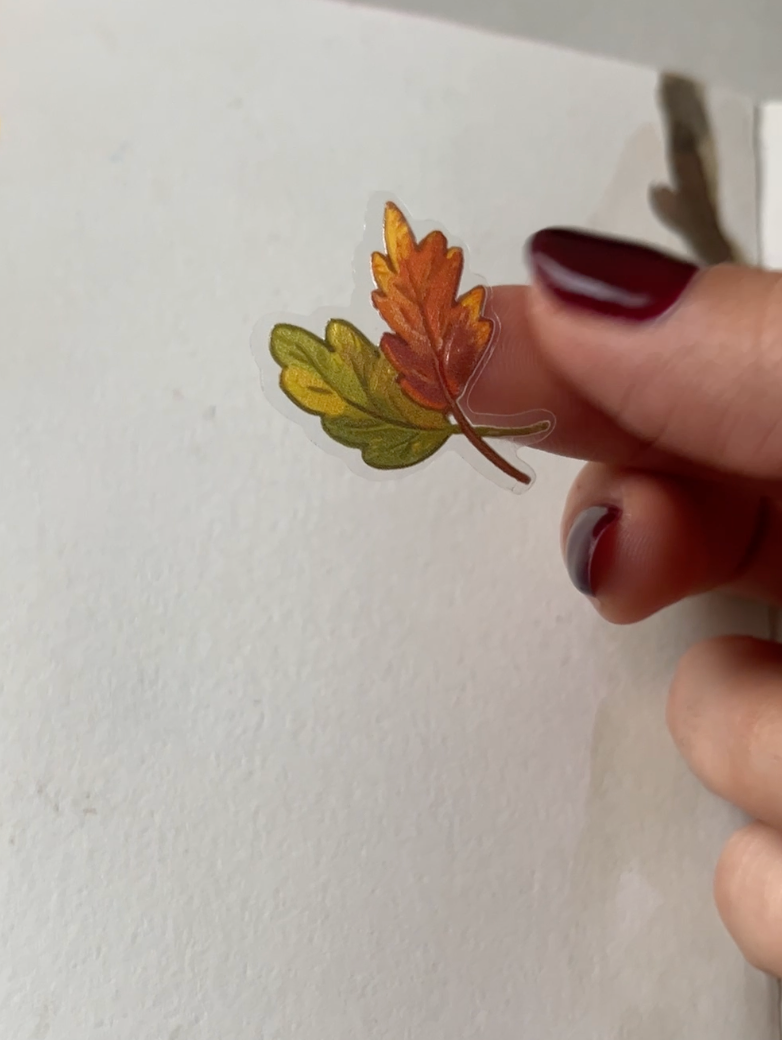 Planilla Stickers Otoño 🍂🥧 ☕ 🎃 vinil con textura estampas adhesivas