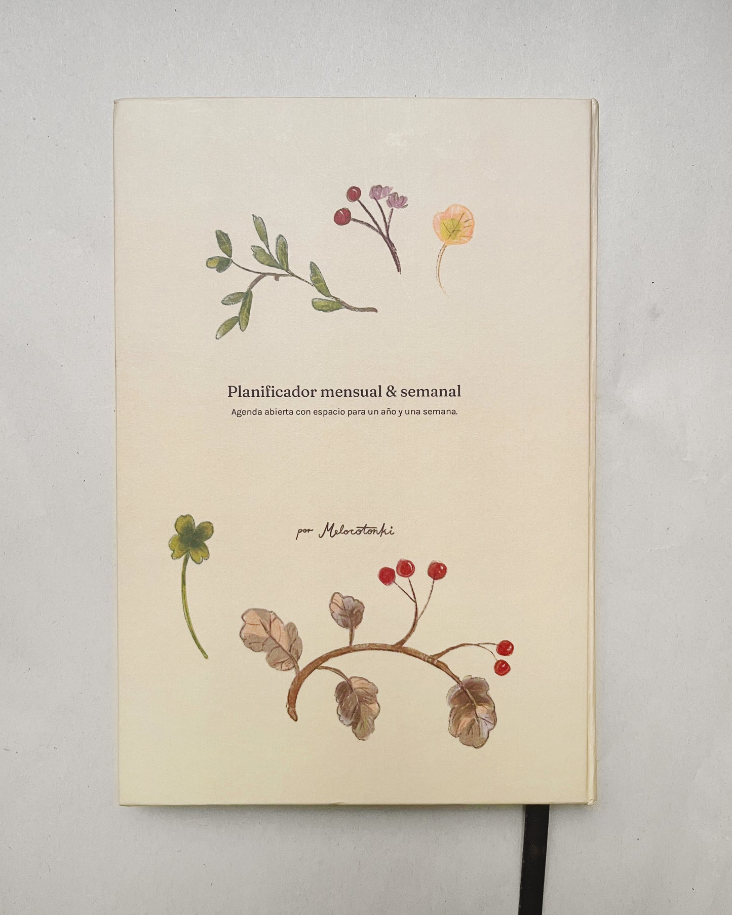 Agenda Abierta 2026 🍂📔🌿 Planificador semanal, mensual, pasta dura