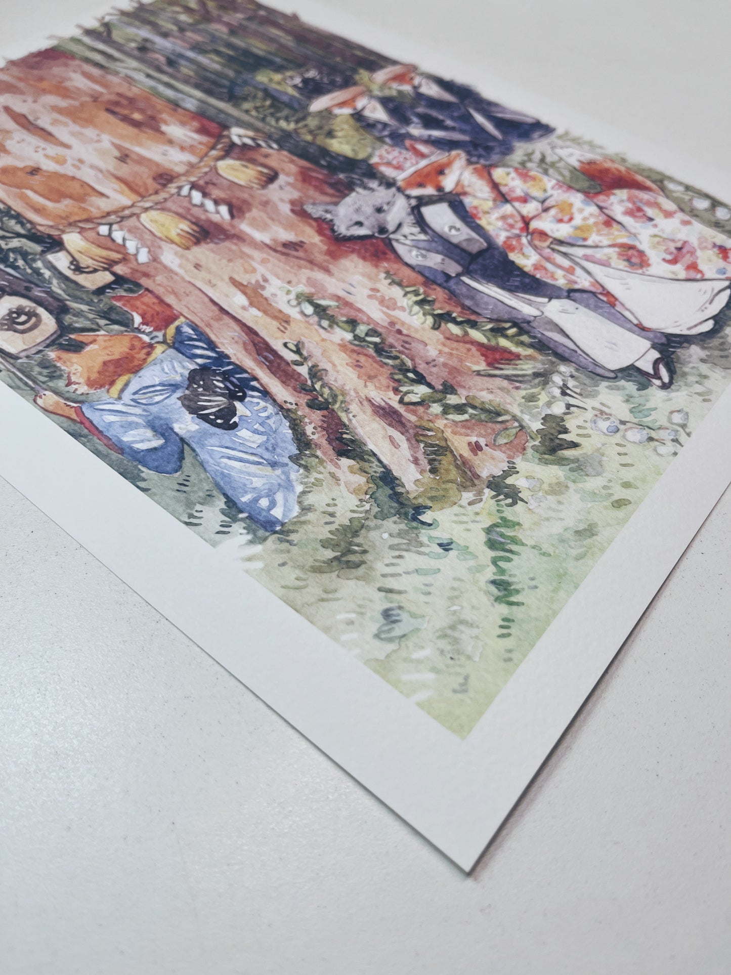 Print, boda de zorros, tamaño carta