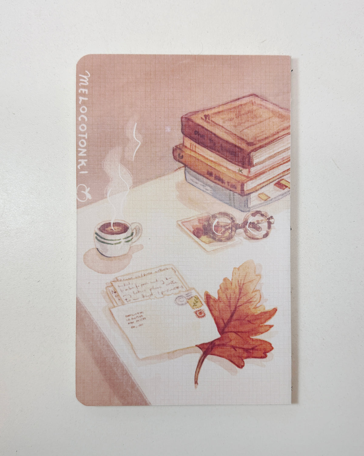 Libreta suave Café 🥐☕ 🍁 cuaderno cosido hojas en blanco