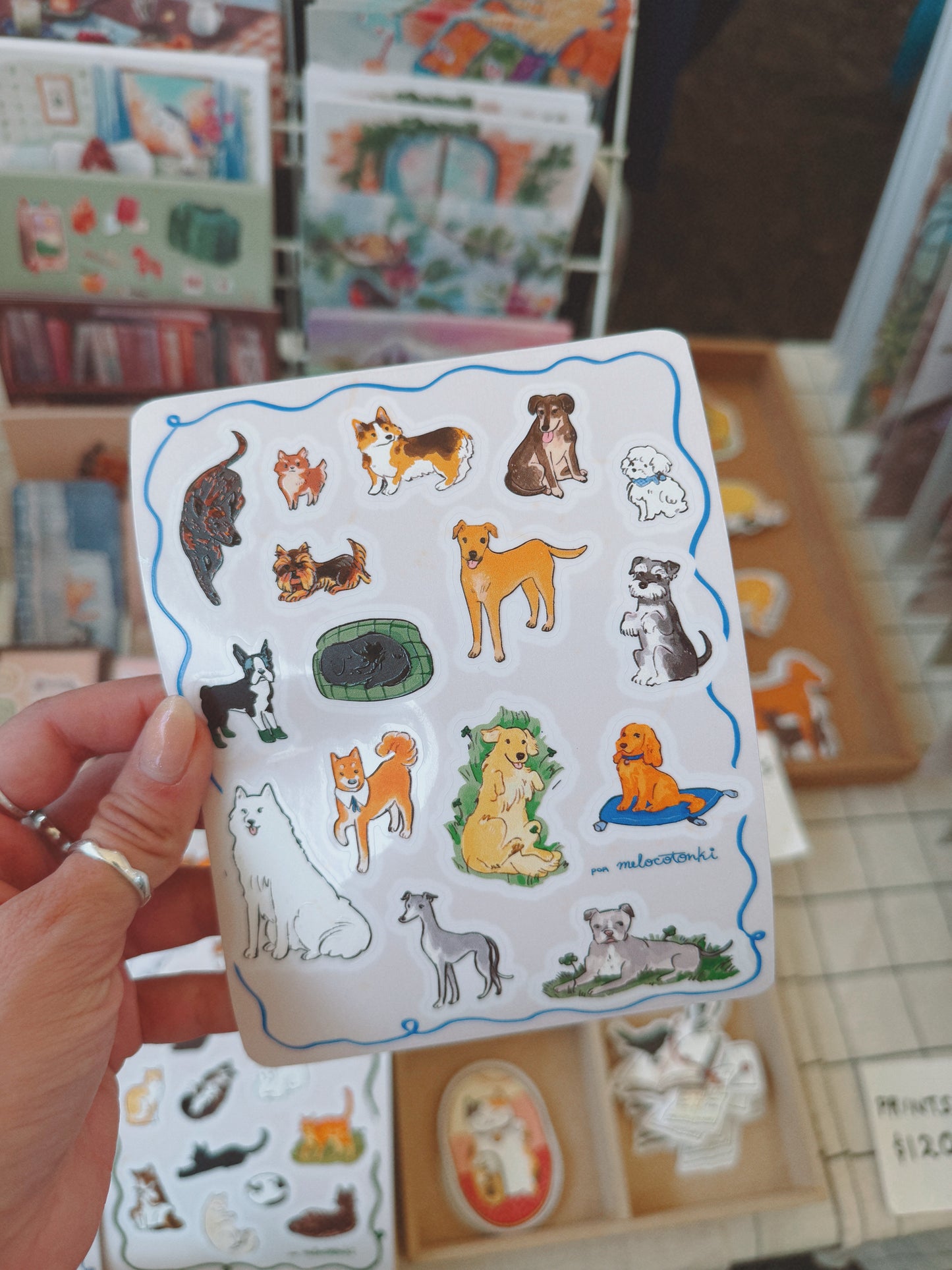 Canis Crunchis Planilla Stickers 🐶🐾vinil con textura estampas