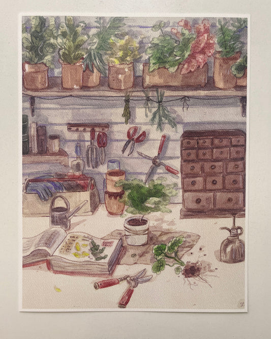 Print, jardinería, reproducción en papel texturizado