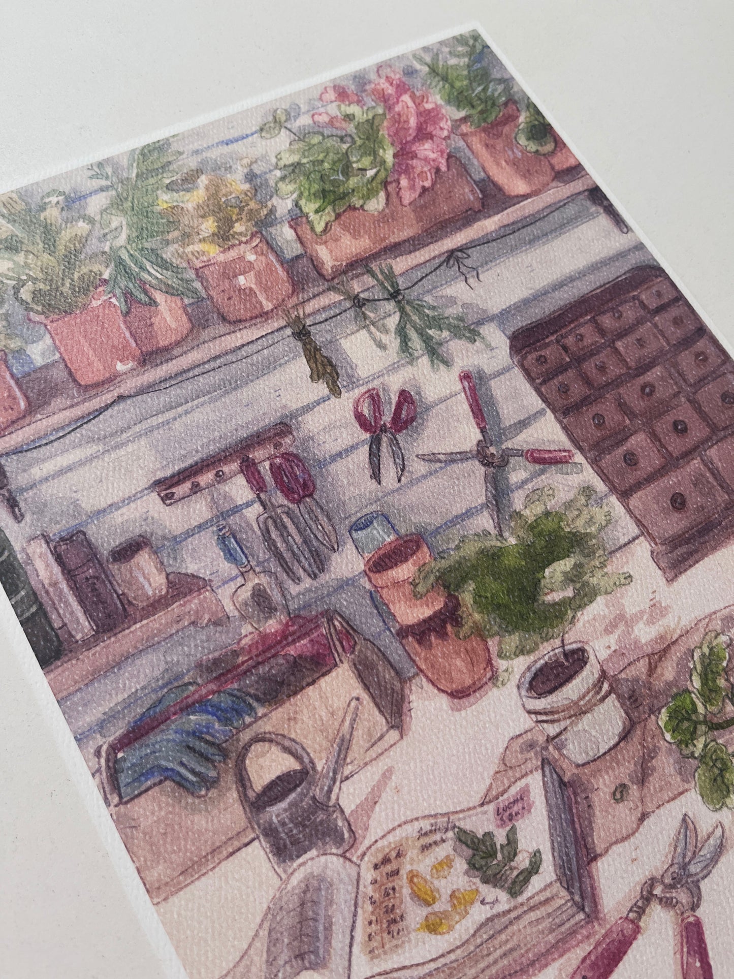Print, jardinería, reproducción en papel texturizado
