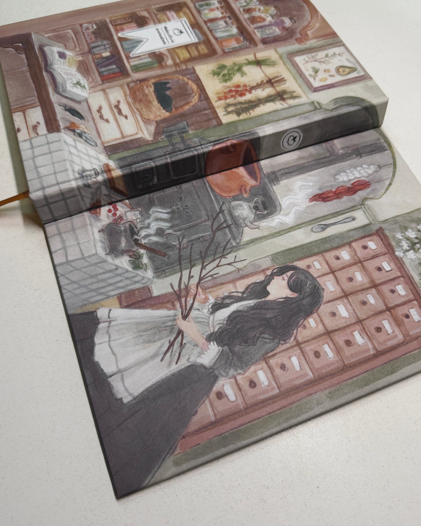 Libreta Herbolaria 🌿🧺📜 1/2 carta , pasta dura, cuaderno, sketchbook, bullet journal