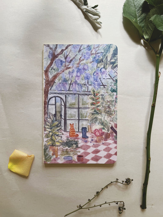 Libreta suave Invernadero 🪴, cuaderno cosido con hojas en blanco