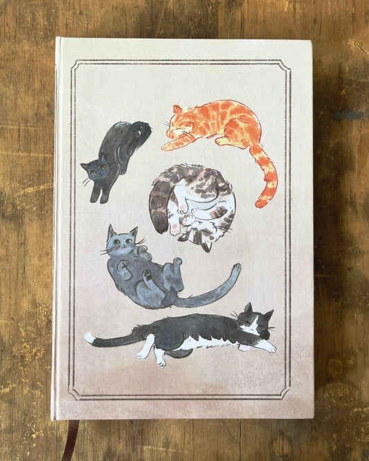 Libreta Gatos 1/2 carta 🐈🐈‍⬛ྀི, pasta dura, cuaderno, sketchbook, bullet journal