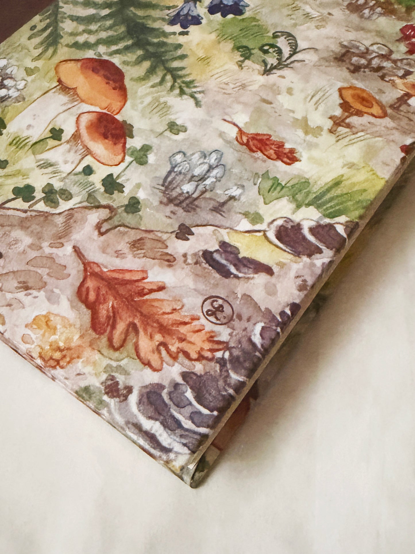 Libreta Hongos en el Bosque 1/2 carta , pasta dura, 𓍊𓋼🍄 🍄‍🟫 cuaderno, sketchbook, bullet journal