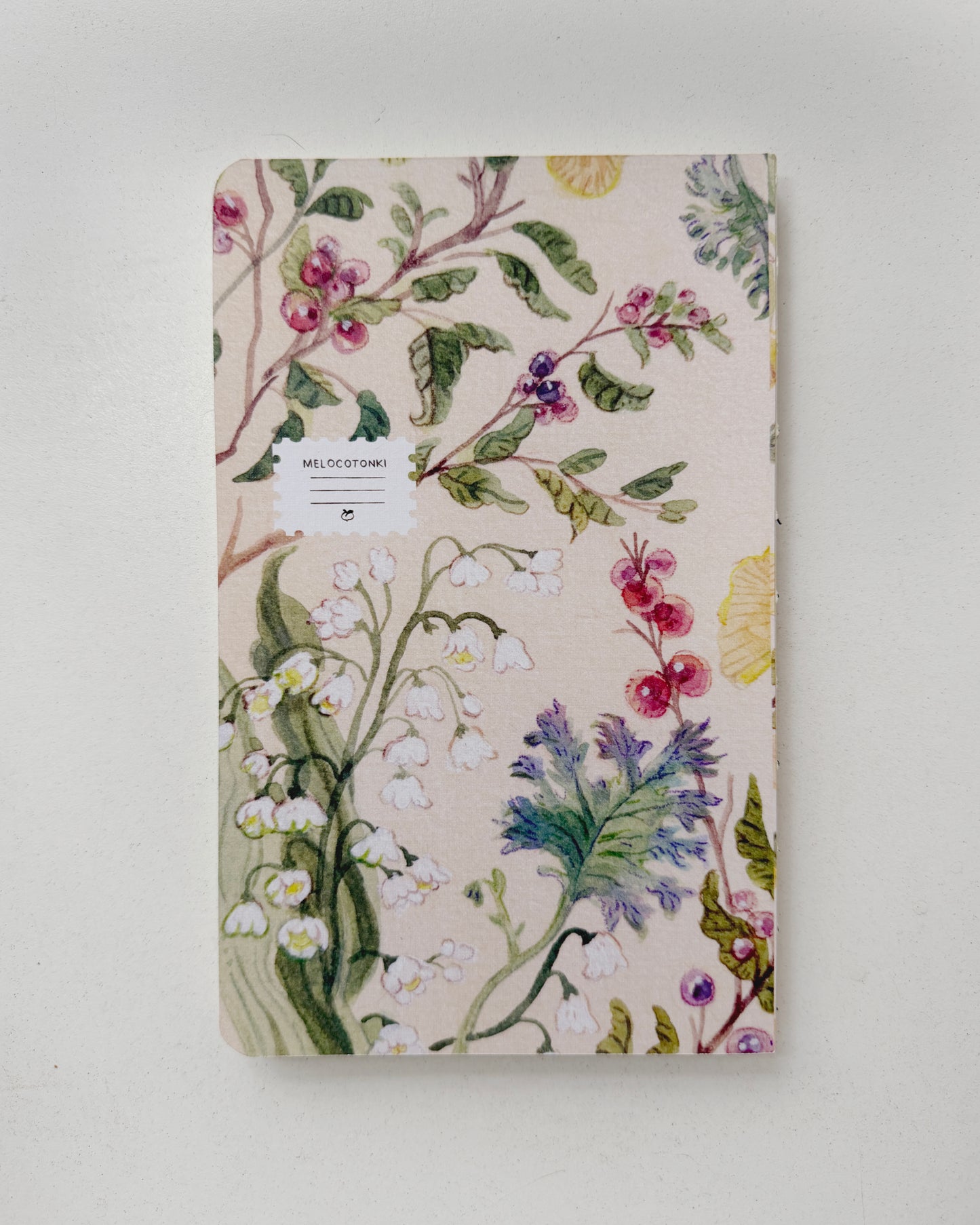 Libreta suave Botánica 🌿 cuaderno cosido hojas en blanco