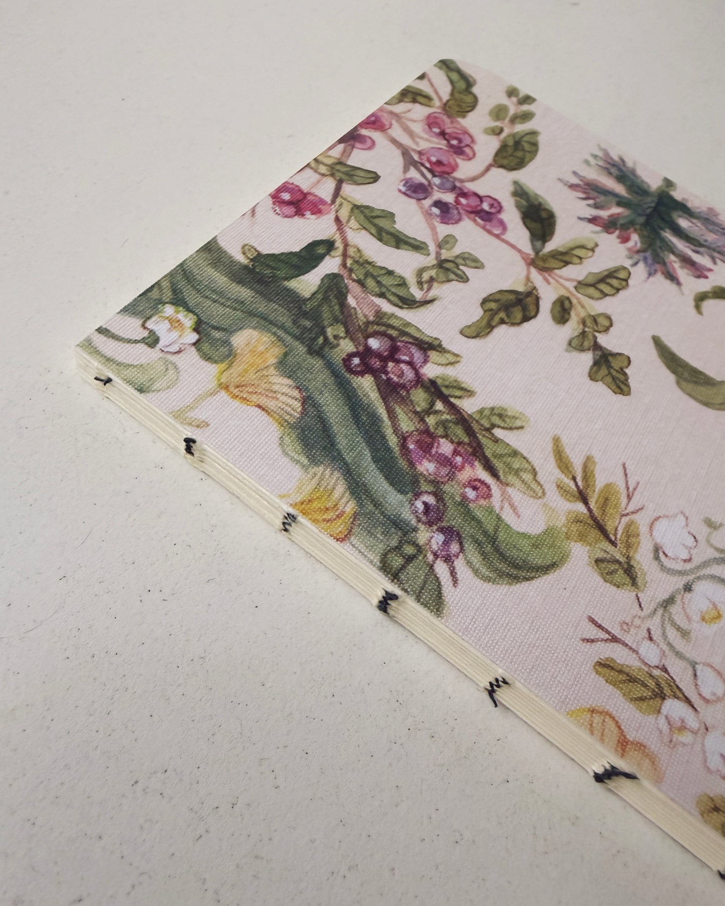 Libreta suave Botánica 🌿 cuaderno cosido hojas en blanco