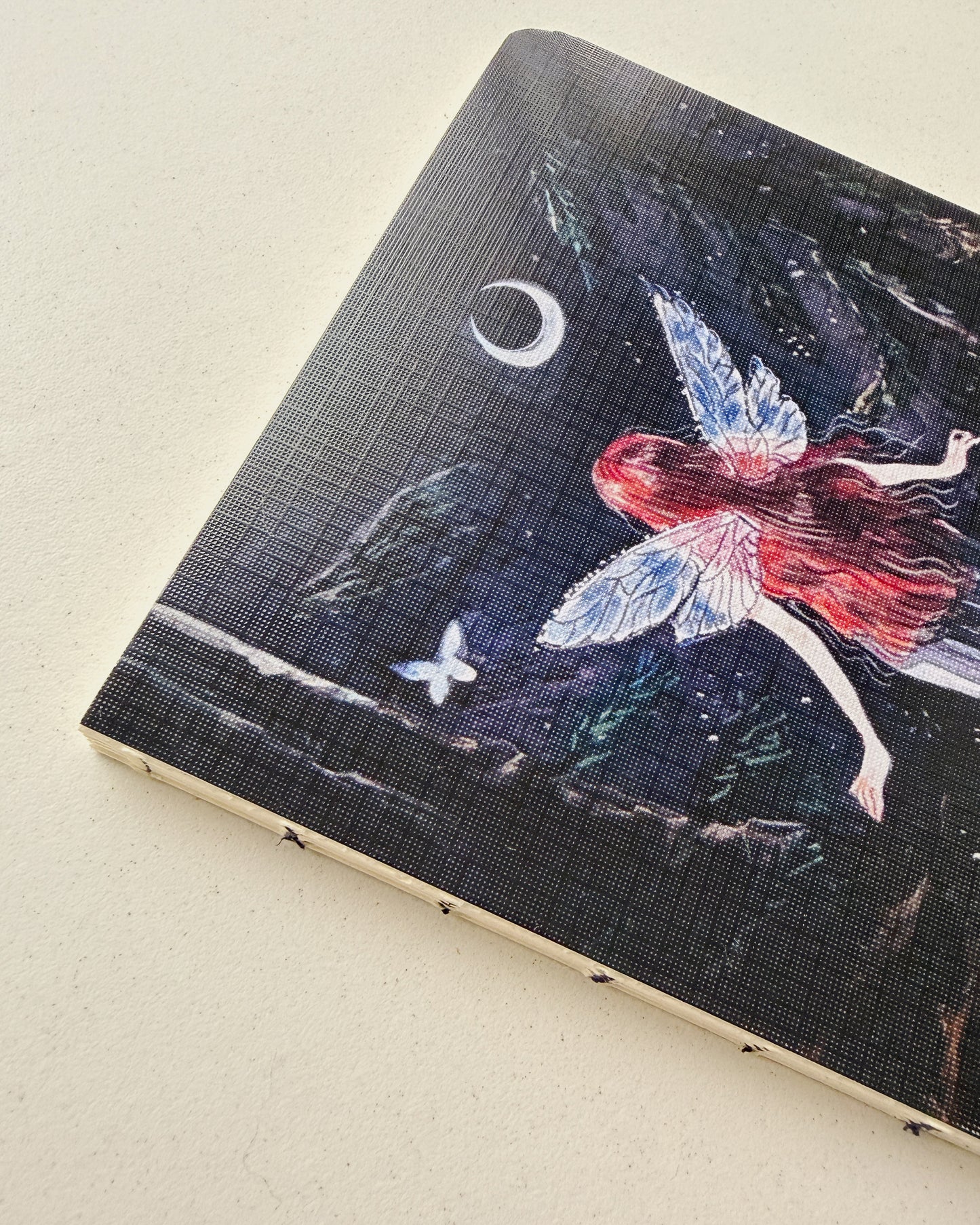 Libreta suave Hada Nocturna 🍃🌙🪞🪷cuaderno cosido hojas en blanco