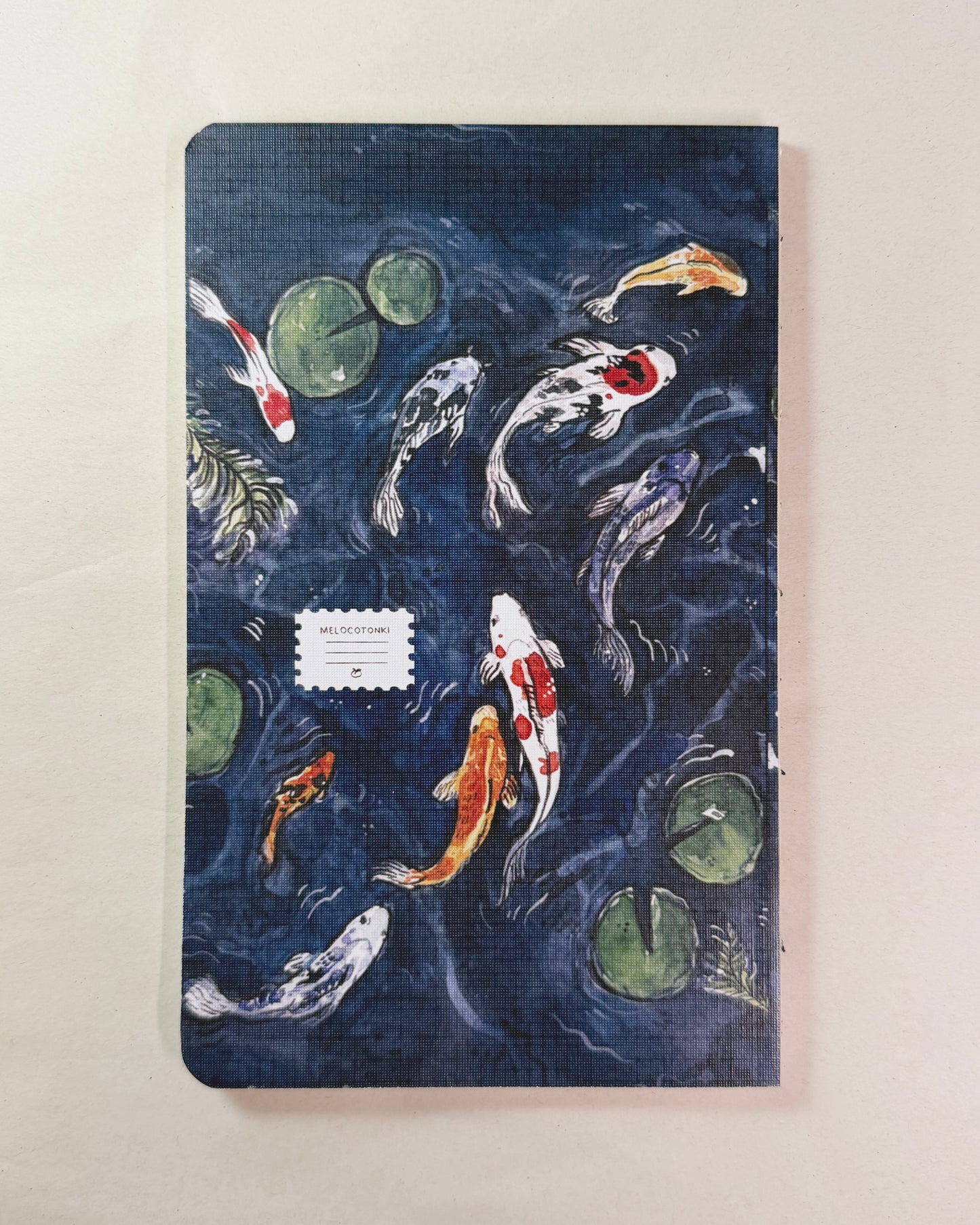 Libreta suave peces koi 🎏 , cuaderno cosido hojas en blanco