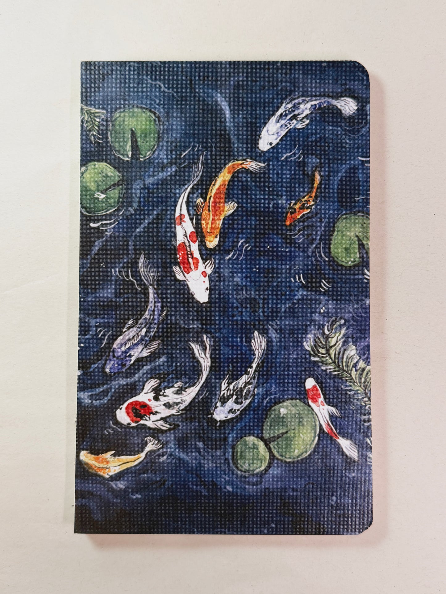 Libreta suave peces koi 🎏 , cuaderno cosido hojas en blanco