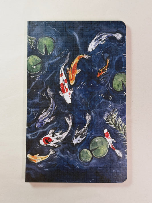Libreta suave peces koi 🎏 , cuaderno cosido hojas en blanco