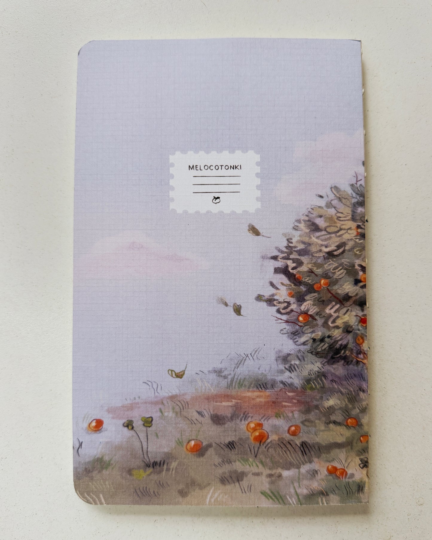 Libreta suave Naranjo 🍊🍃 cuaderno cosido hojas en blanco