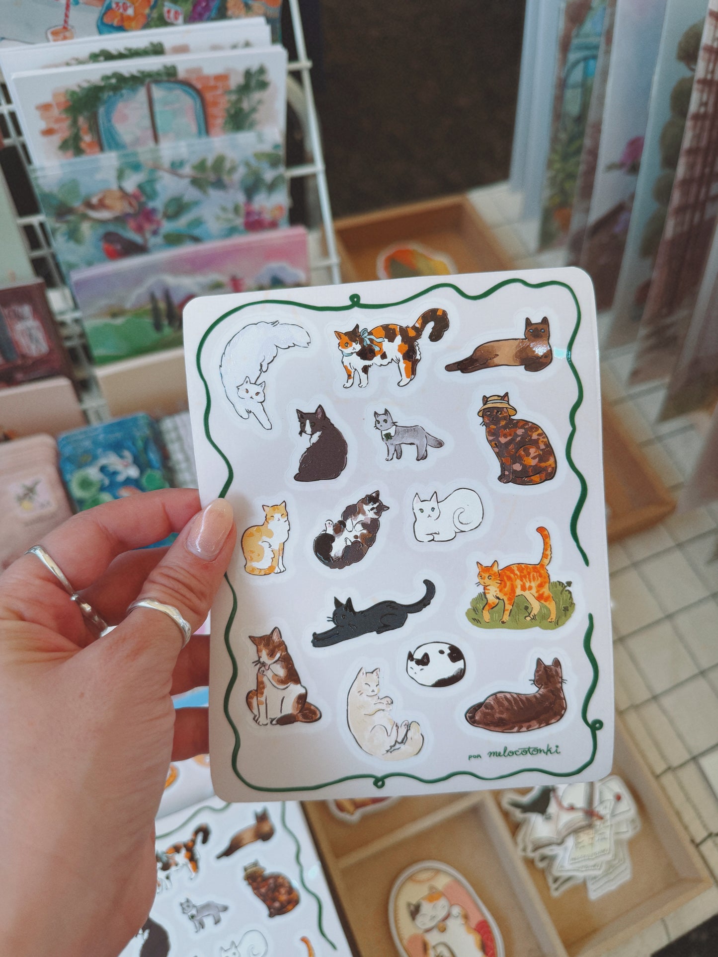 Michi Mininos Planilla Stickers 🐱🐾vinil con textura estampas