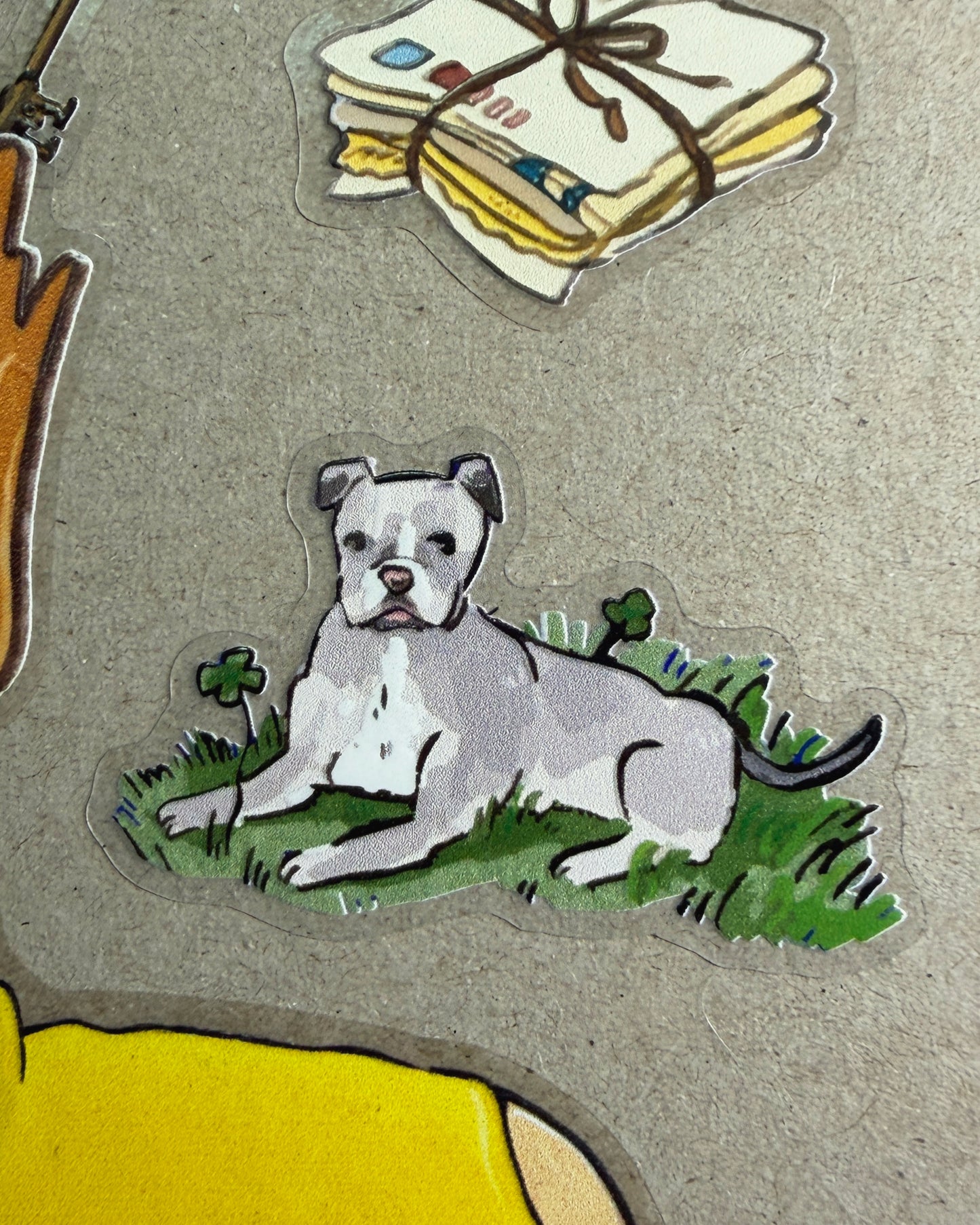 Canis Crunchis Planilla Stickers 🐶🐾vinil con textura estampas