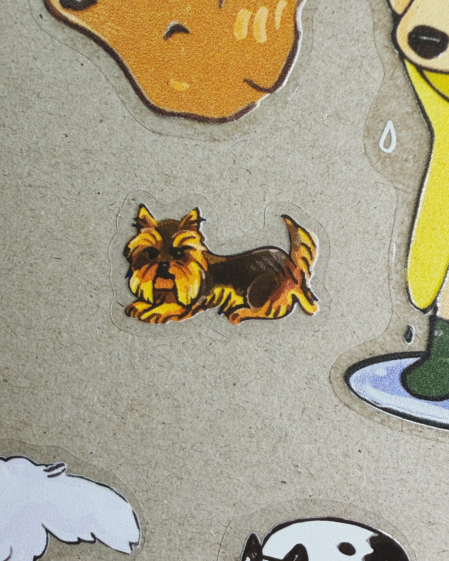 Canis Crunchis Planilla Stickers 🐶🐾vinil con textura estampas