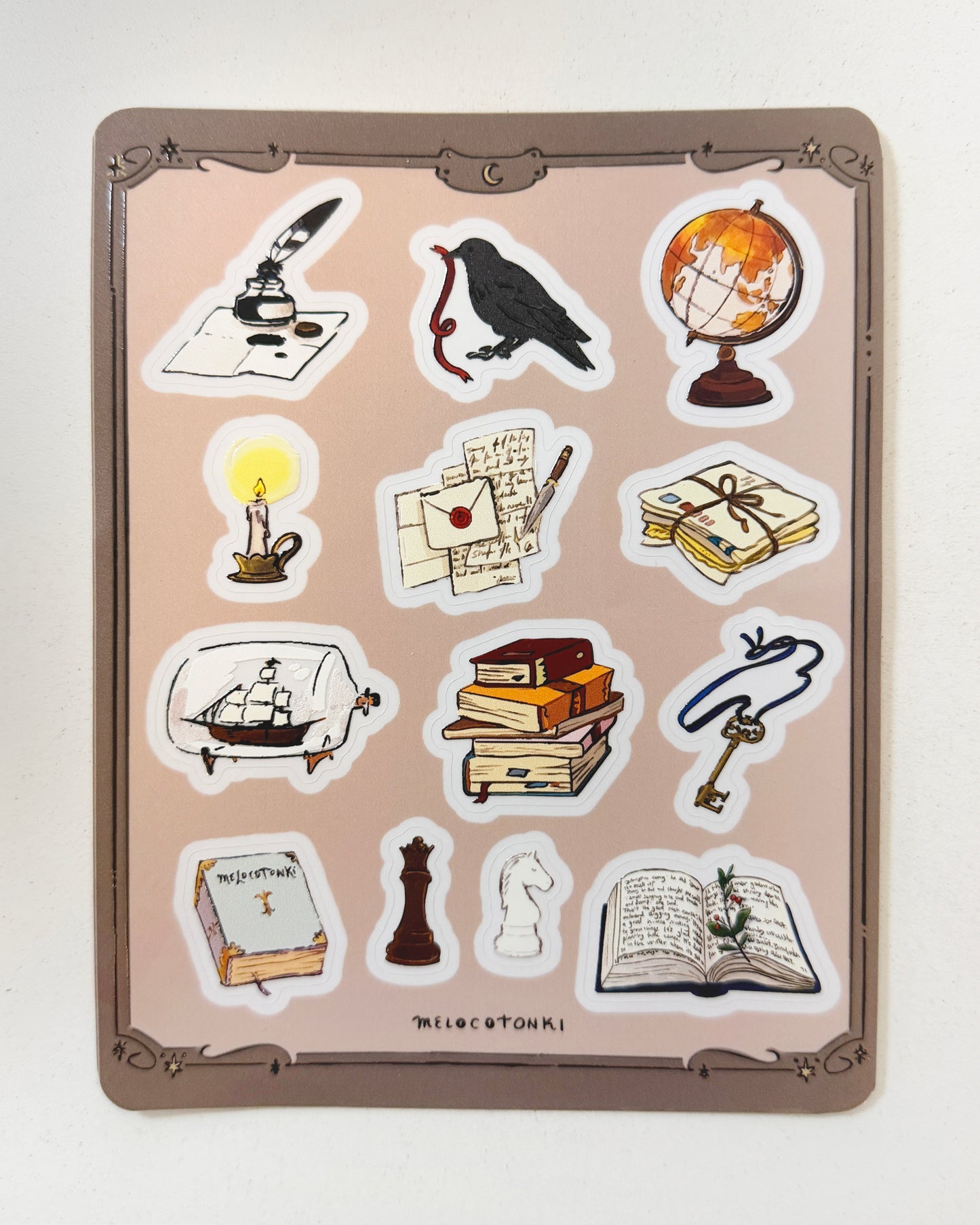 Planilla Stickers Academia 🕯🐦‍⬛♟️🗝️