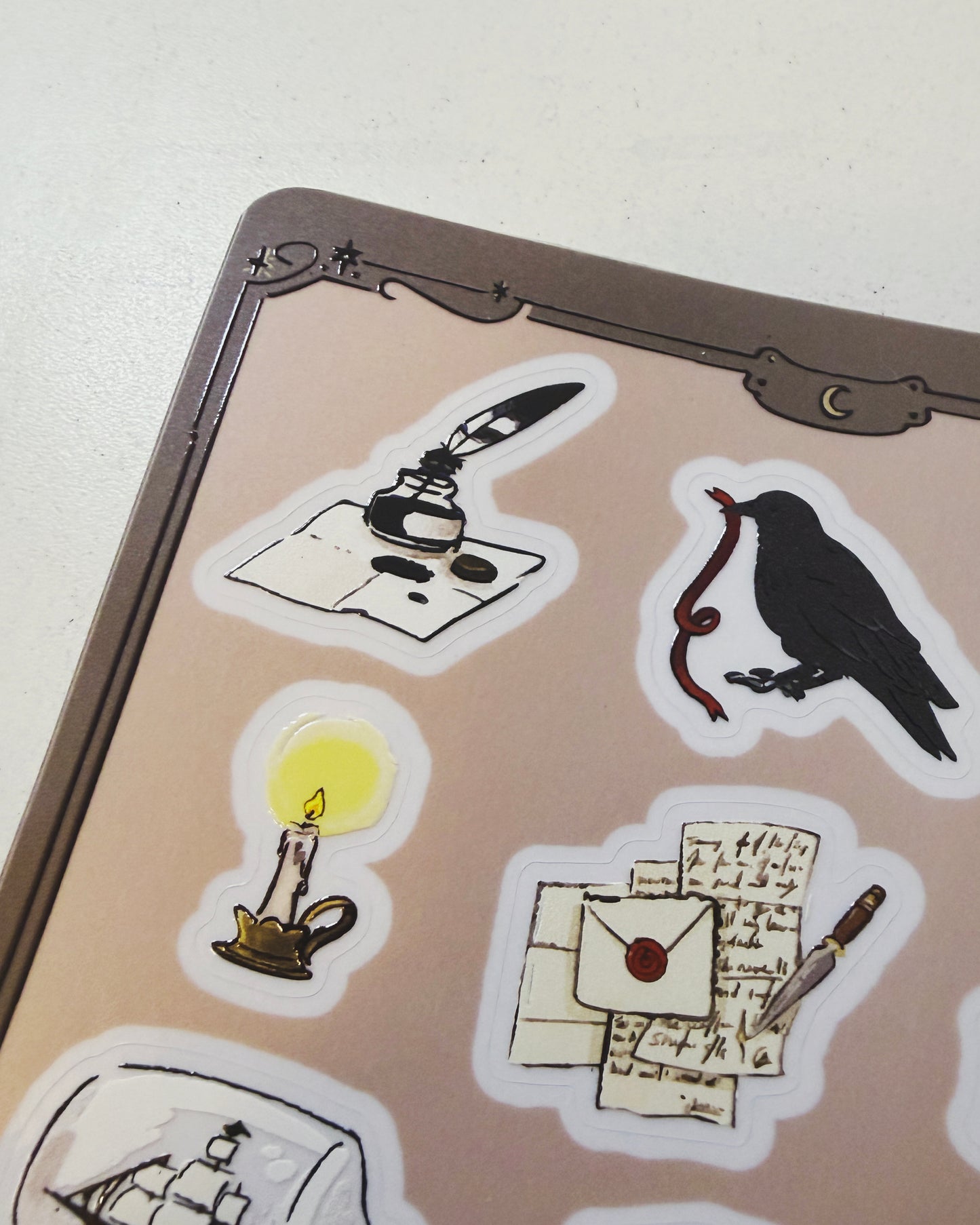 Planilla Stickers Academia 🕯🐦‍⬛♟️🗝️