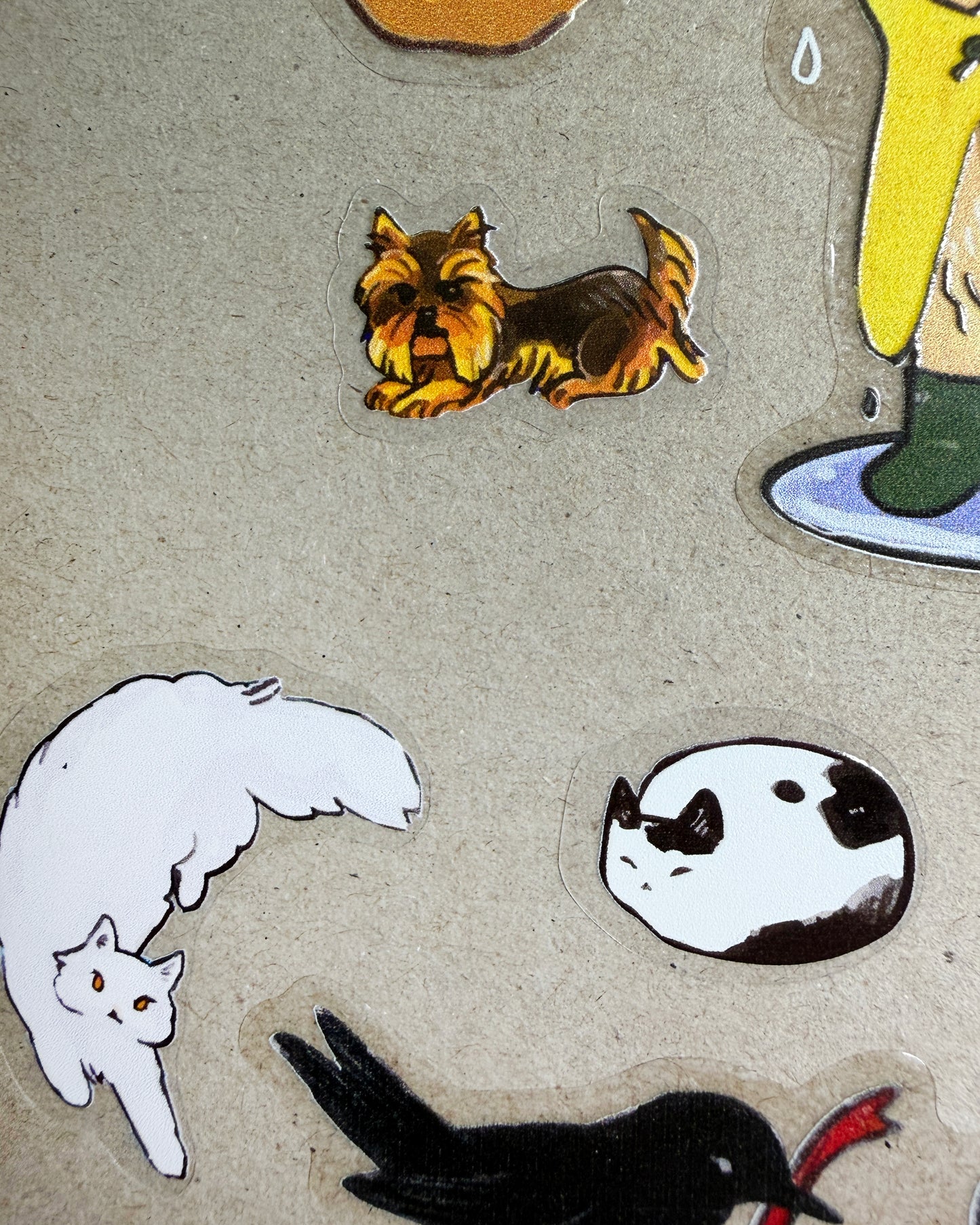 Michi Mininos Planilla Stickers 🐱🐾vinil con textura estampas