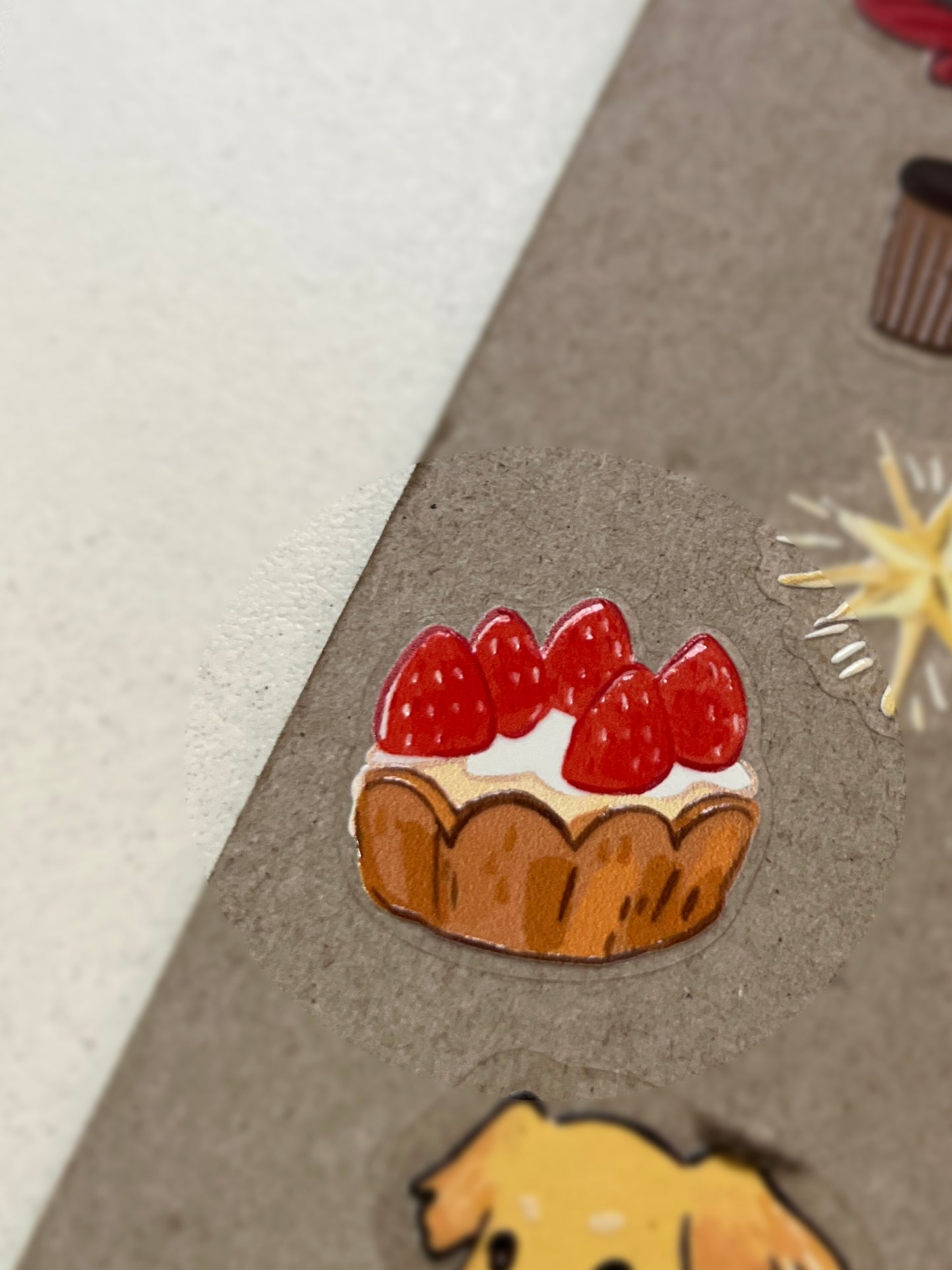 Planilla Stickers Primavera 🌸🍓☁️🌷 vinil con textura