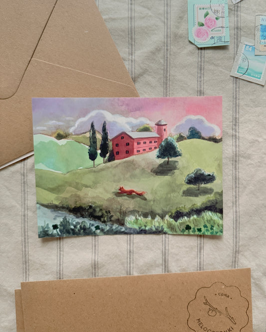 Postal Paisaje con Zorro 🦊