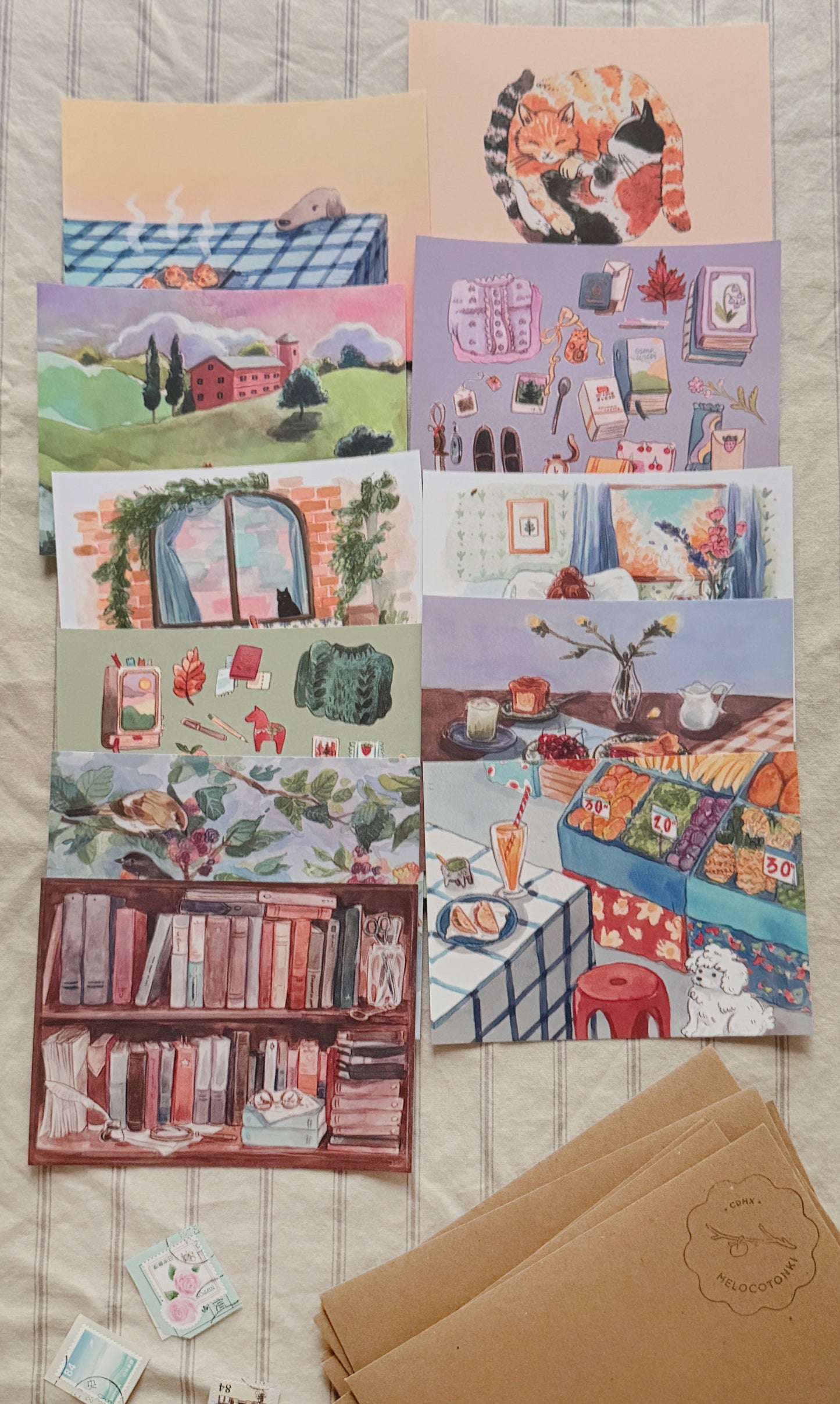 Colección de 11 postales 💌 COMPLETA