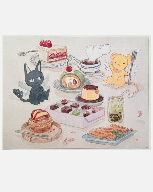 Print, Kero chan & Suppi  🍮🍰🥄 , tamaño carta