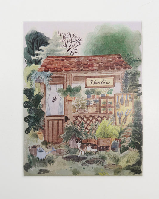 Print Plantas 🪴 reproducción en papel texturizado de ilustración en acuarela