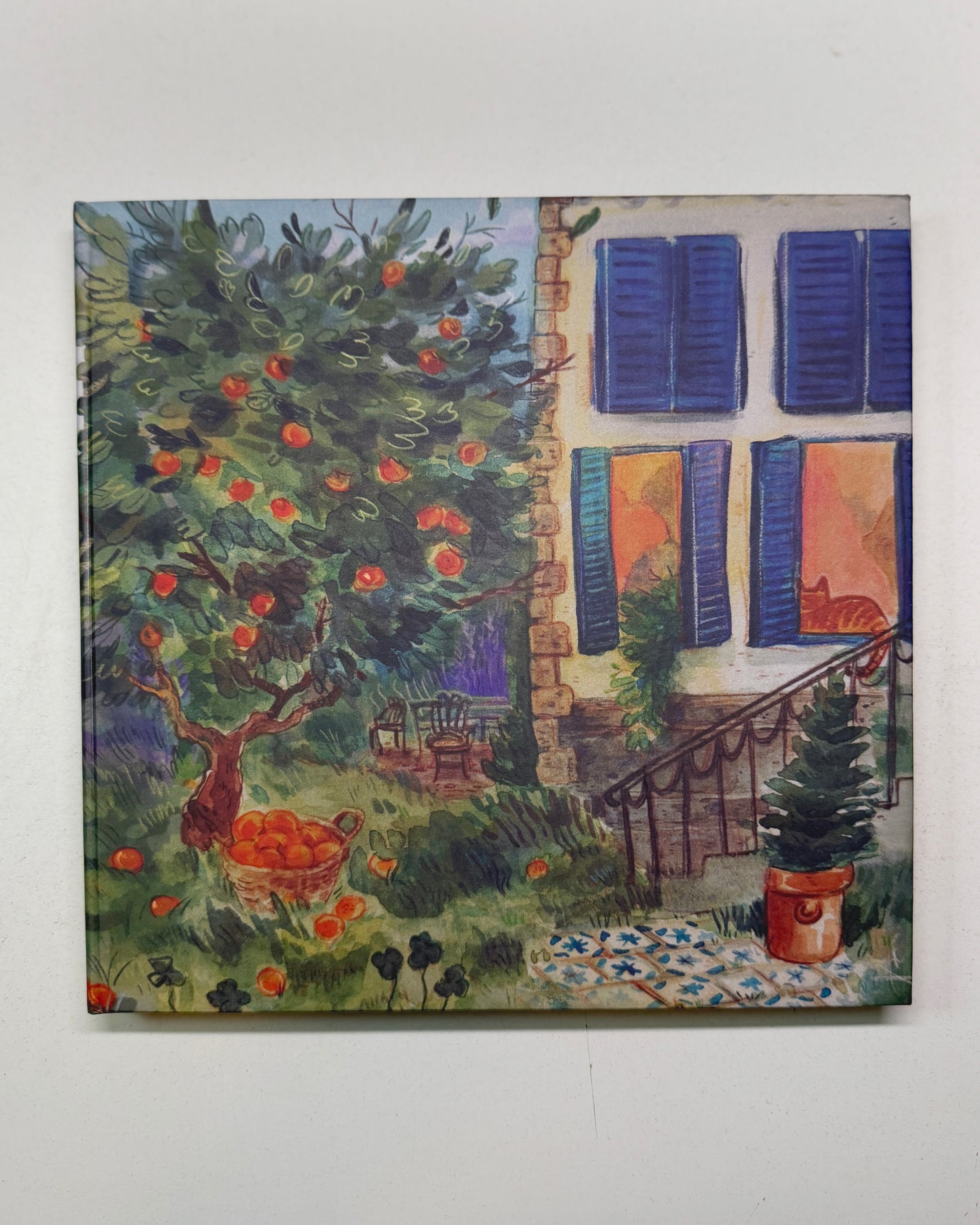 Cuaderno para acuarela, Naranjo 🍊𓏲🧺 ₊˚ sketchbook
