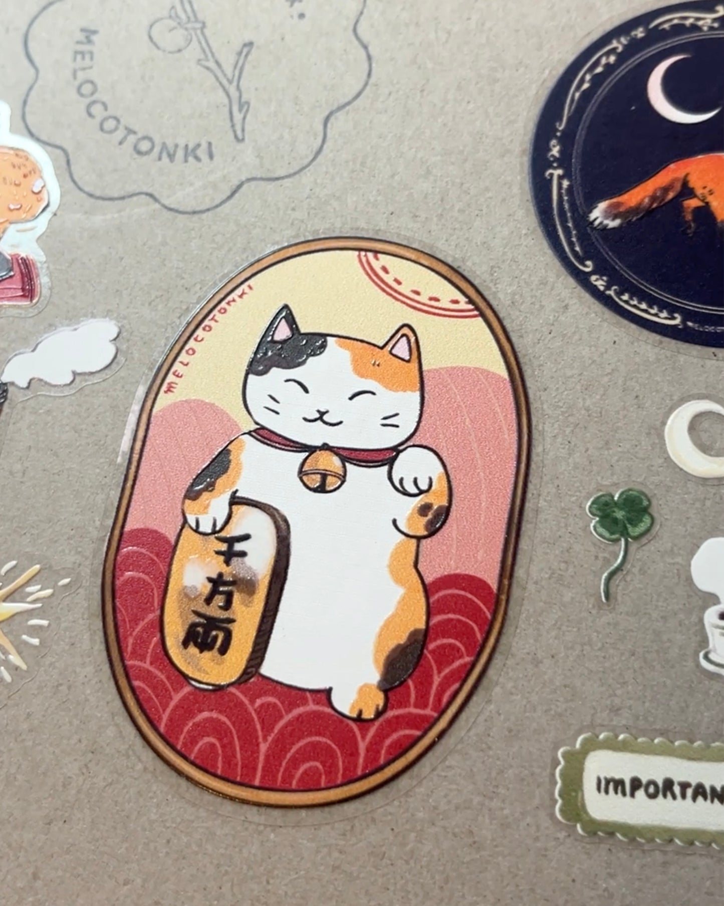 Sticker individual Maneki Neko 🍀