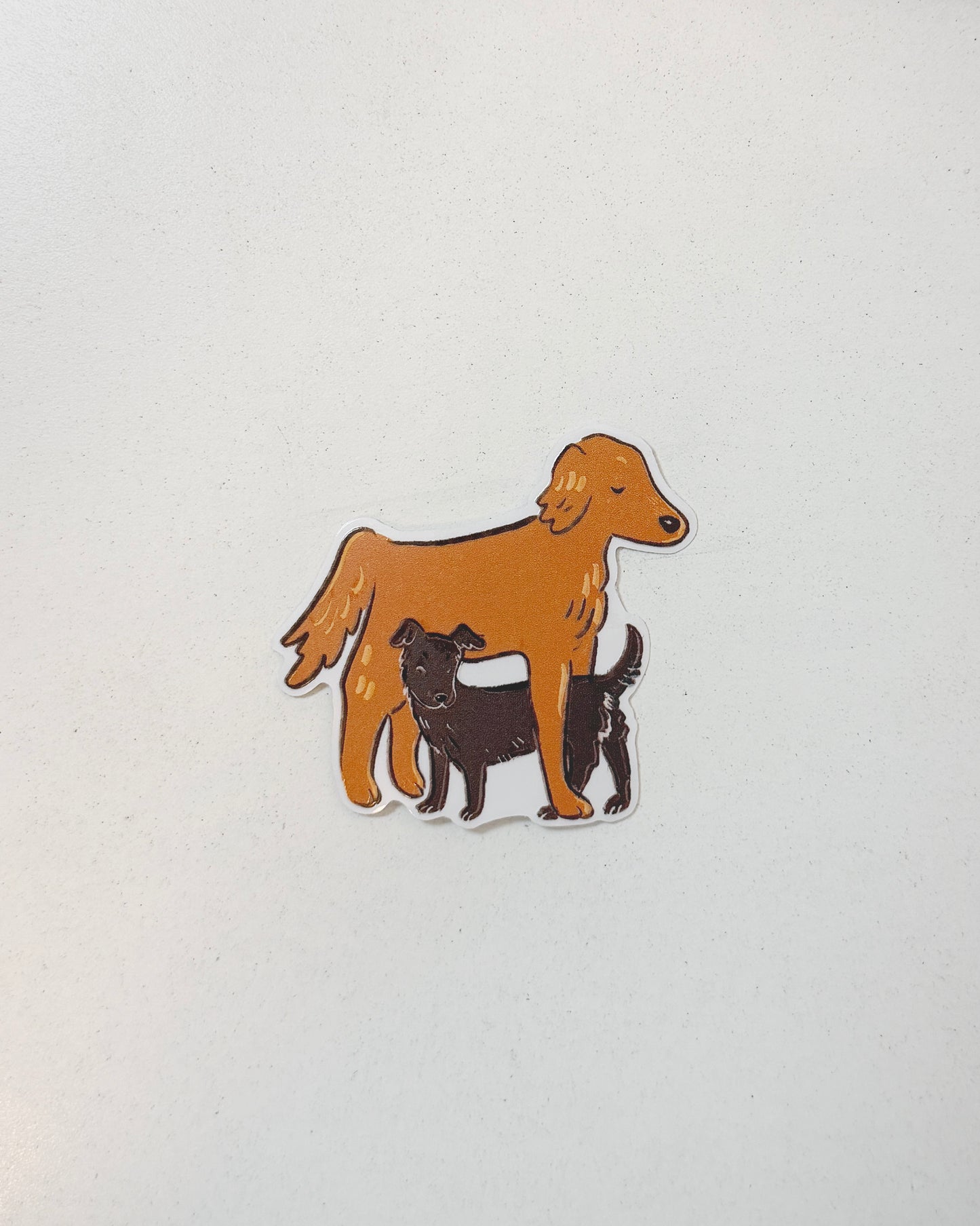Sticker individual Perrito Grande Perrito Pequeño ⋆🐾°