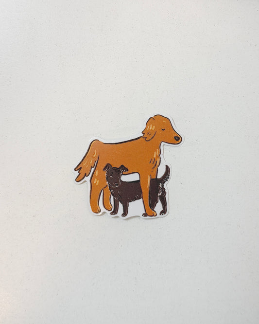 Sticker individual Perrito Grande Perrito Pequeño ⋆🐾°