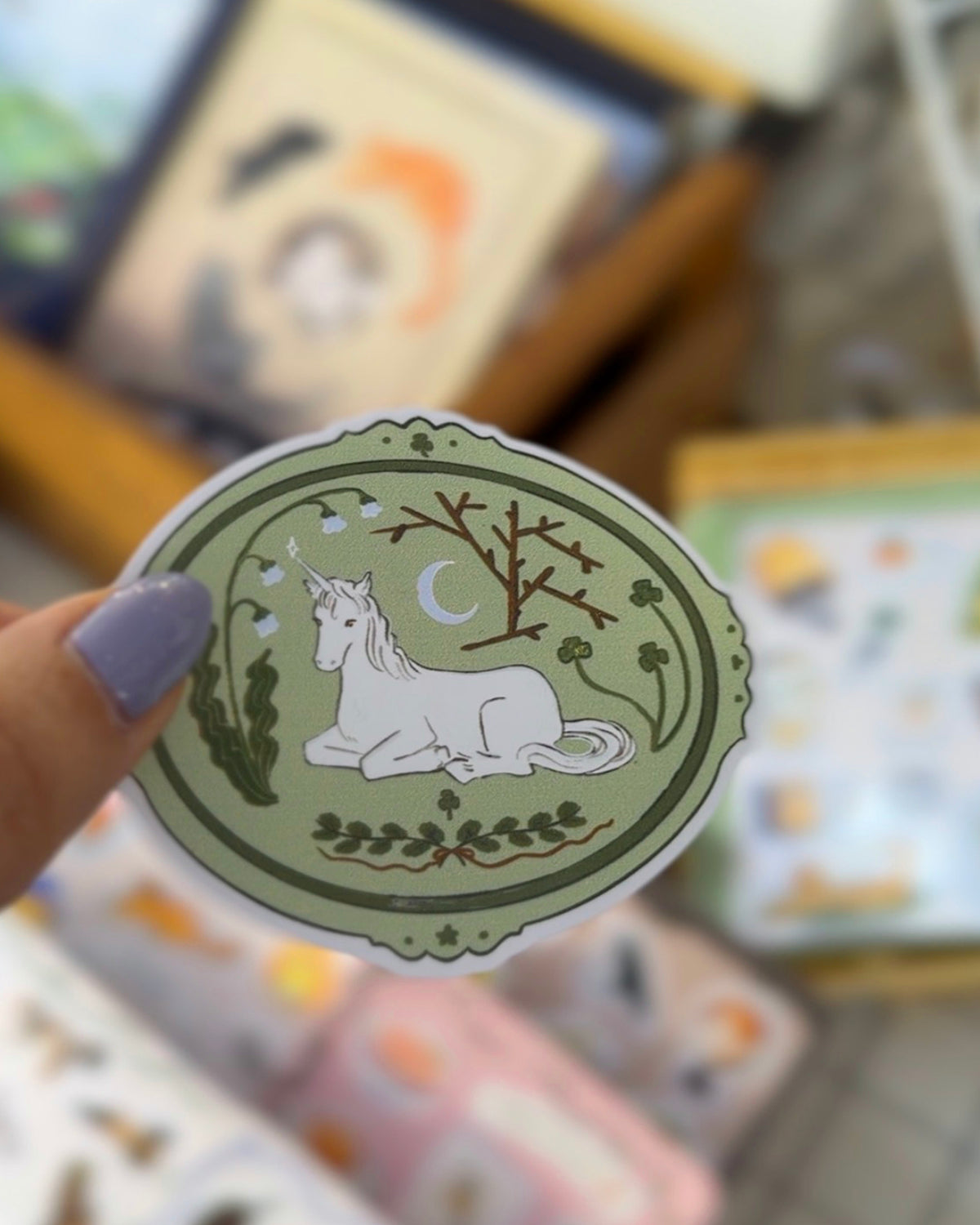 Sticker individual Unicornio .☘︎ ݁˖