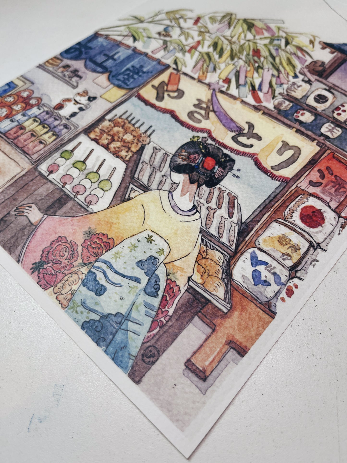 Print, Matsuri, ilustración, reproducción inspirada en Japón