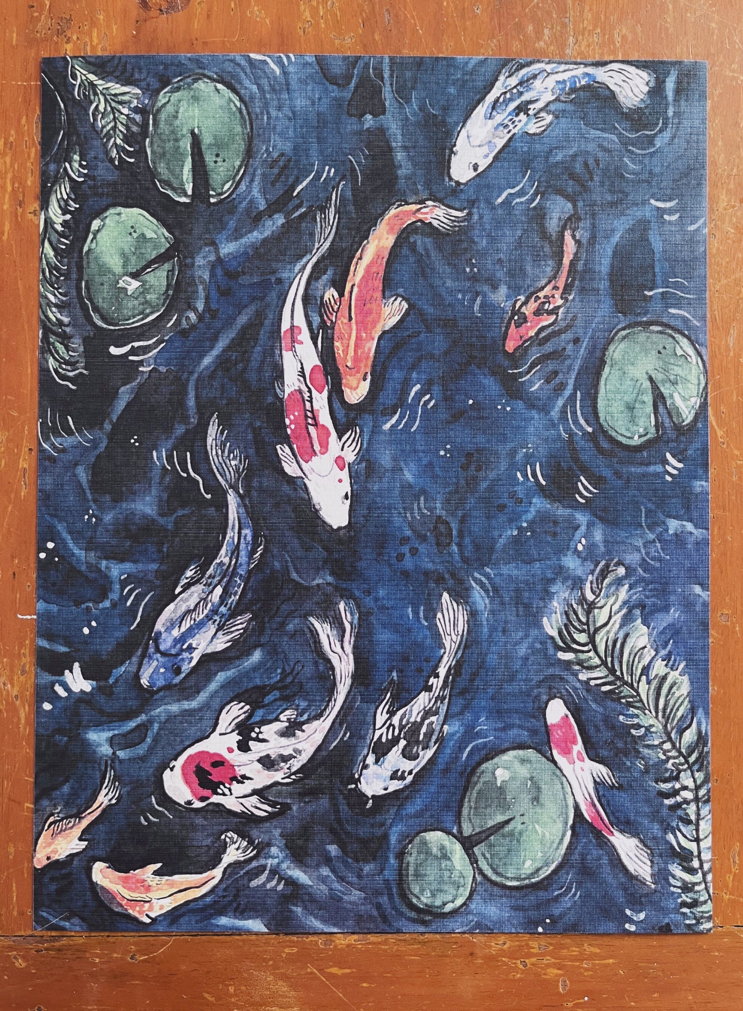 Print, Peces Koi, tamaño carta, 21.5x28cm