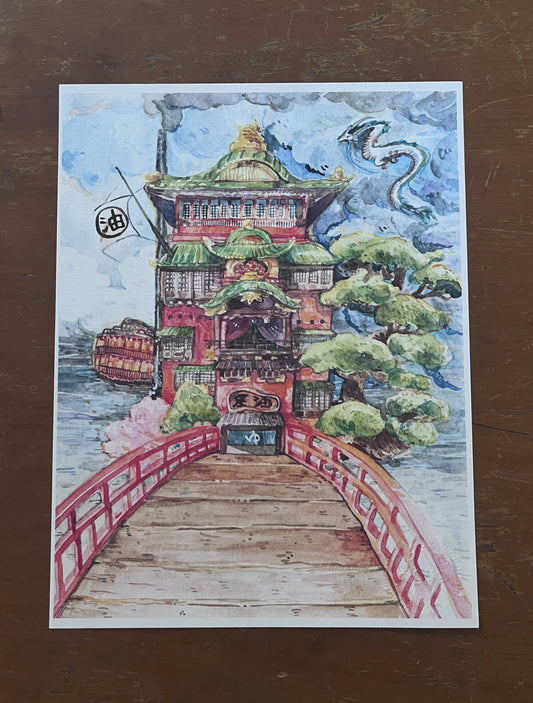 Print homenaje a Ghibli, Chihiro